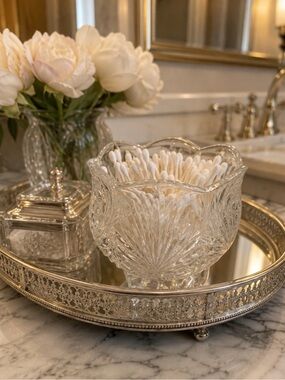 Crystal Clear Industries Carolyn full lead crystal votive candle holder/Bud
